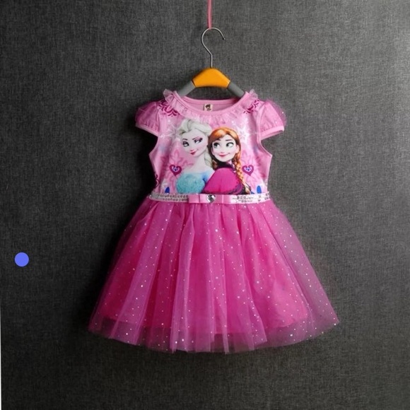 Other - Elsa and Anna Sparkly Tutu Pink Dress